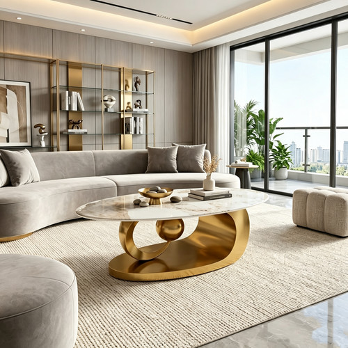 Modern oval tempered - oval, glass