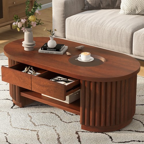 Mid century fluted oval - oval, coffee